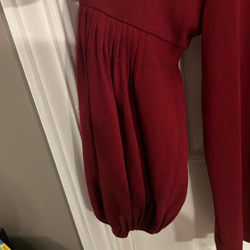 Red Talbots Long Sleeve Knit Top - Picture 3 of 3